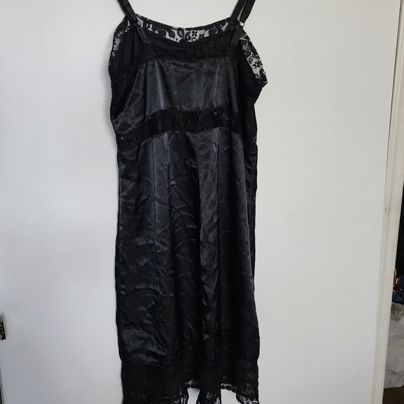 Vintage black slip nightie lace dress - Picture 4 of 11